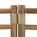Close-up of natural bamboo sticks joined with beige woven fabric straps, eco-friendly kids toy detail