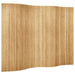Wooden screen with a natural finish on a white background