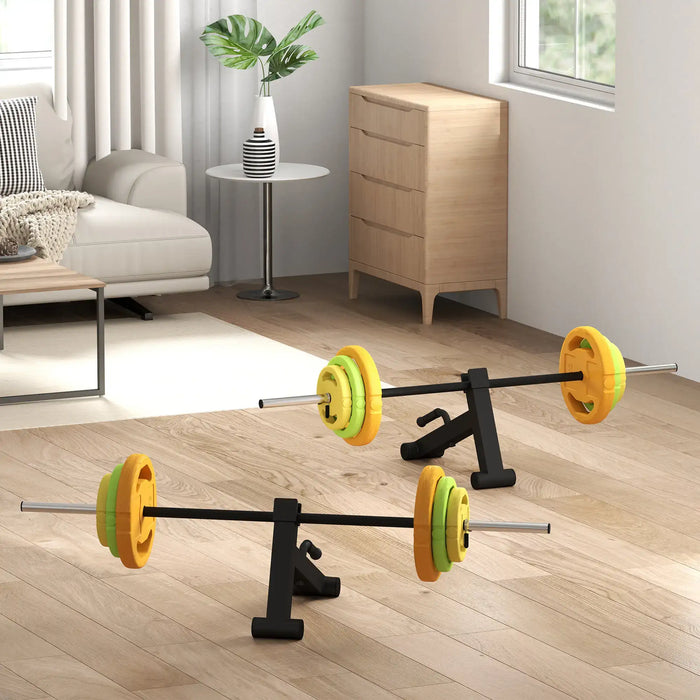 2 Piece Barbell Jack Set | Weight Capacity 400kg - Little and Giant Explorers SPORTNOW