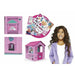 Barbie Dream Holiday House pink playhouse with stickers and smiling child