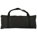 Black rectangular carrying bag with handles for baseball training net