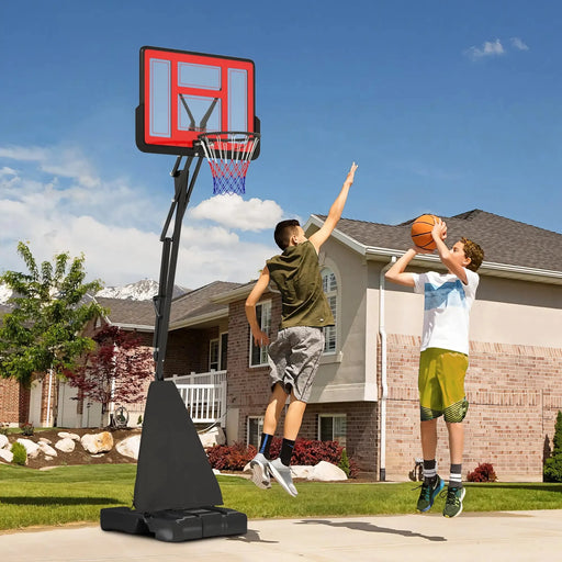 Basketball Hoop and Stand in Red | 2.45 - 3.05m - Little and Giant Explorers SPORTNOW