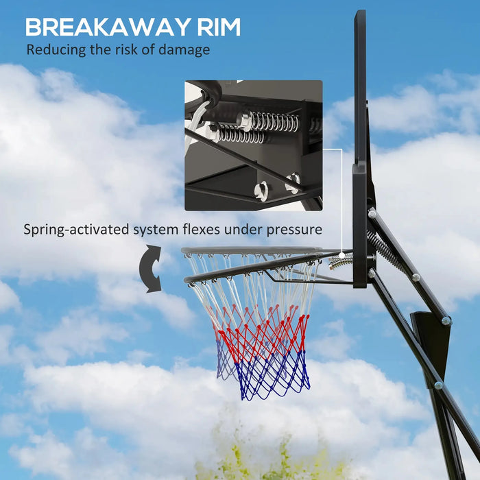 Basketball Hoop and Stand with Rebound System | 2.45 - 3.05m - Little and Giant Explorers SPORTNOW