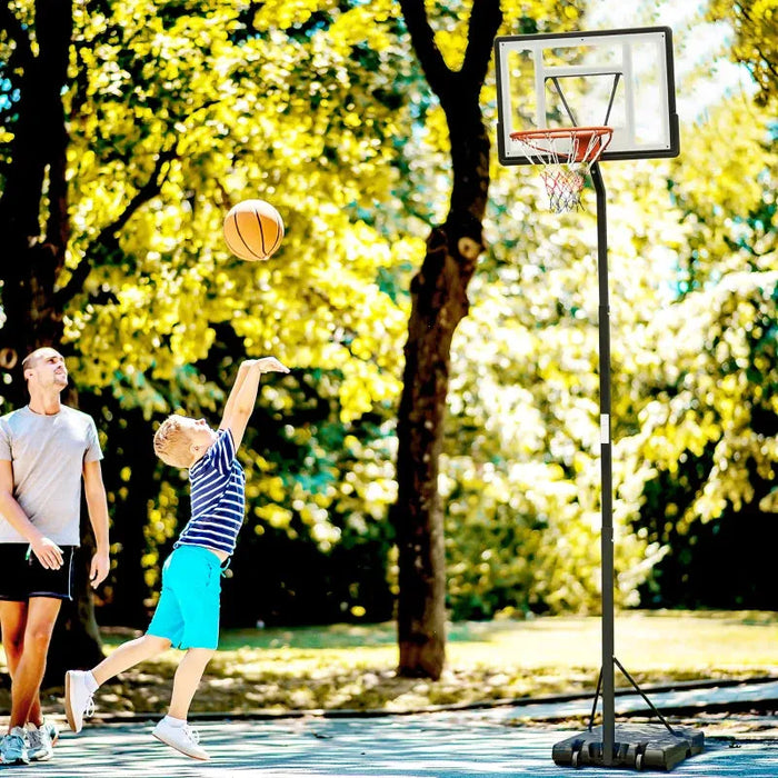 Basketball Hoop Freestanding with Wheels | 255 - 305cm - Little and Giant Explorers HOMCOM