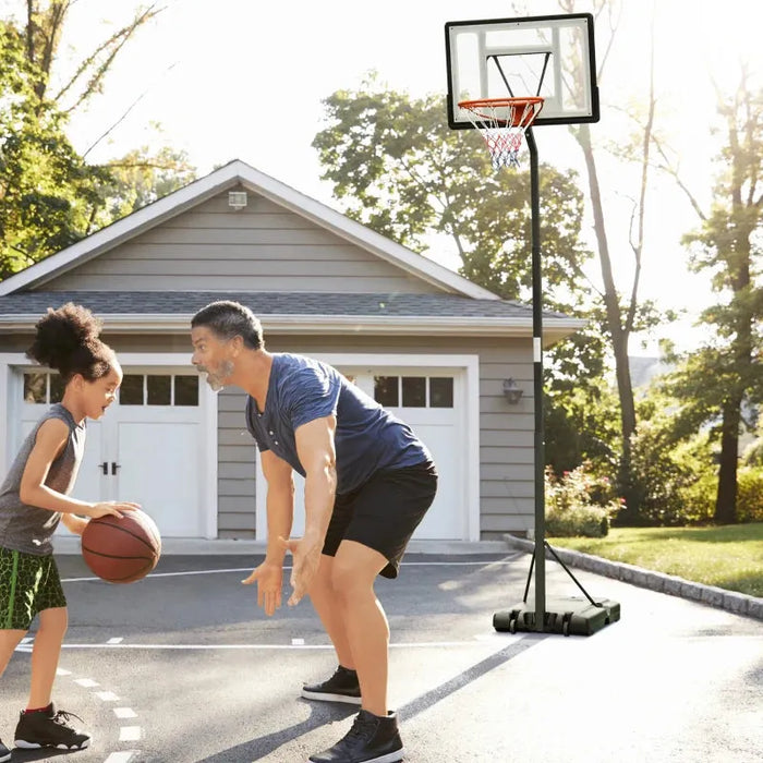 Basketball Hoop Freestanding with Wheels | 255 - 305cm - Little and Giant Explorers HOMCOM