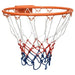 Orange basketball rim with wall mount and tricolor all-weather net