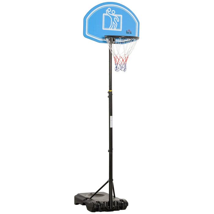 Basketball Stand 197.5-254cm | 5-Level Adjustable Height with Ball Holder - Little and Giant Explorers HOMCOM