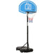 Basketball Stand 197.5-254cm | 5-Level Adjustable Height with Ball Holder - Little and Giant Explorers HOMCOM