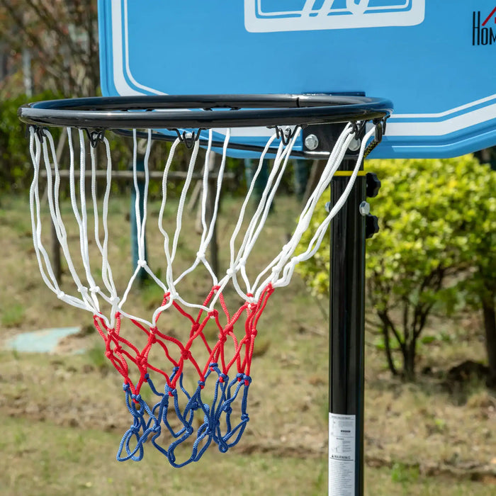 Basketball Stand 197.5-254cm | 5-Level Adjustable Height with Ball Holder - Little and Giant Explorers HOMCOM