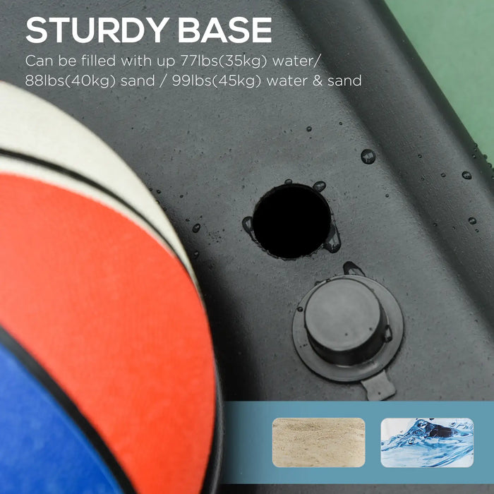 Basketball Stand 197.5-254cm | 5-Level Adjustable Height with Ball Holder - Little and Giant Explorers HOMCOM