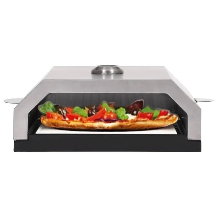 Pizza Oven with Ceramic Stone for Gas Charcoal BBQ - Little and Giant Explorers vidaXL
