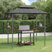 BBQ Gazebo with Side Shelves in Anthracite (240 x 150 x 243cm) - Little and Giant Explorers vidaXL