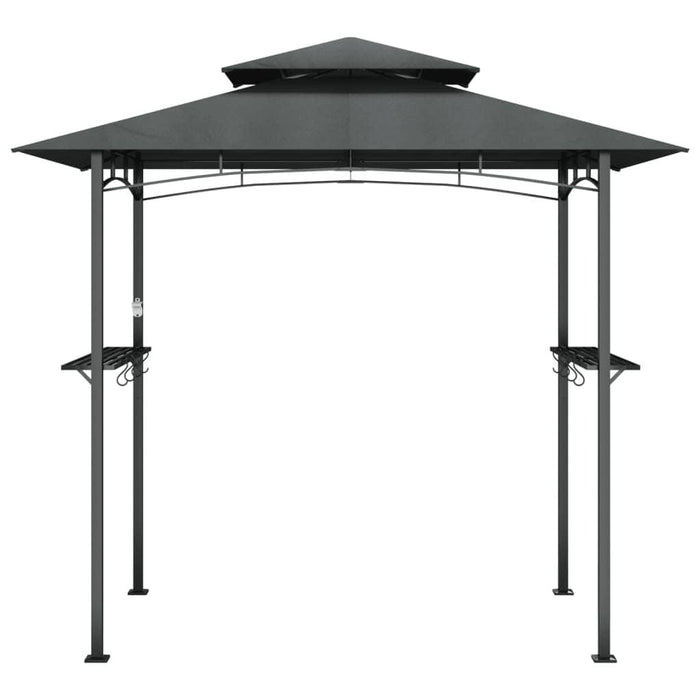 BBQ Gazebo with Side Shelves in Anthracite (240 x 150 x 243cm) - Little and Giant Explorers vidaXL