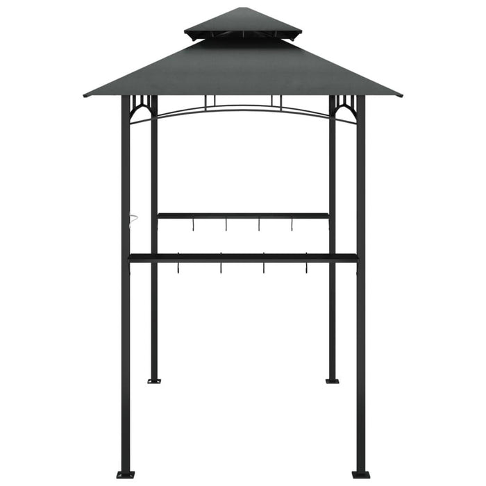 BBQ Gazebo with Side Shelves in Anthracite (240 x 150 x 243cm) - Little and Giant Explorers vidaXL