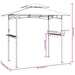 BBQ Gazebo with Side Shelves in Anthracite (240 x 150 x 243cm) - Little and Giant Explorers vidaXL