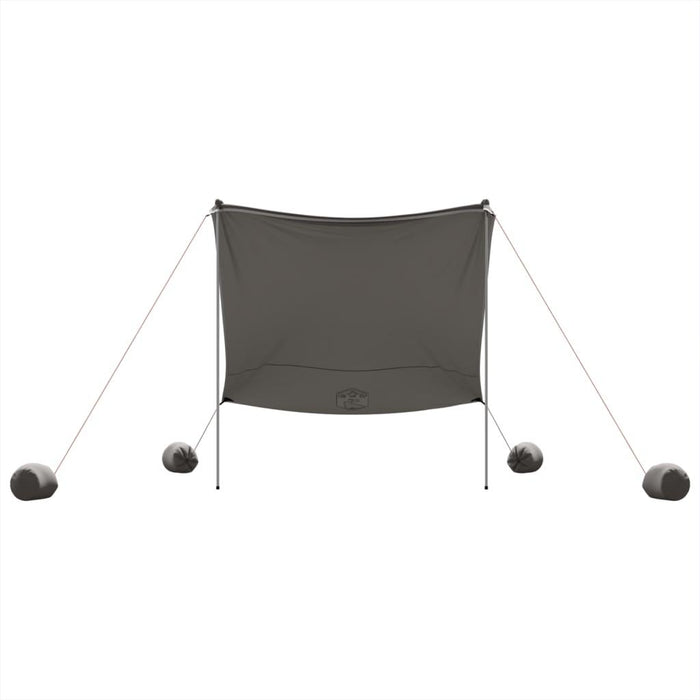 Beach Canopy with Sand Anchors in Grey (214 x 236cm) - Little and Giant Explorers vidaXL