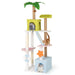 Beach-Themed Cat Tree | 180cm Tall Cat Tower - Little and Giant Explorers Costway