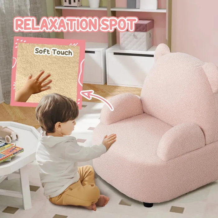 Bear Shaped Toddler Chair in Pink - Little and Giant Explorers AIYAPLAY