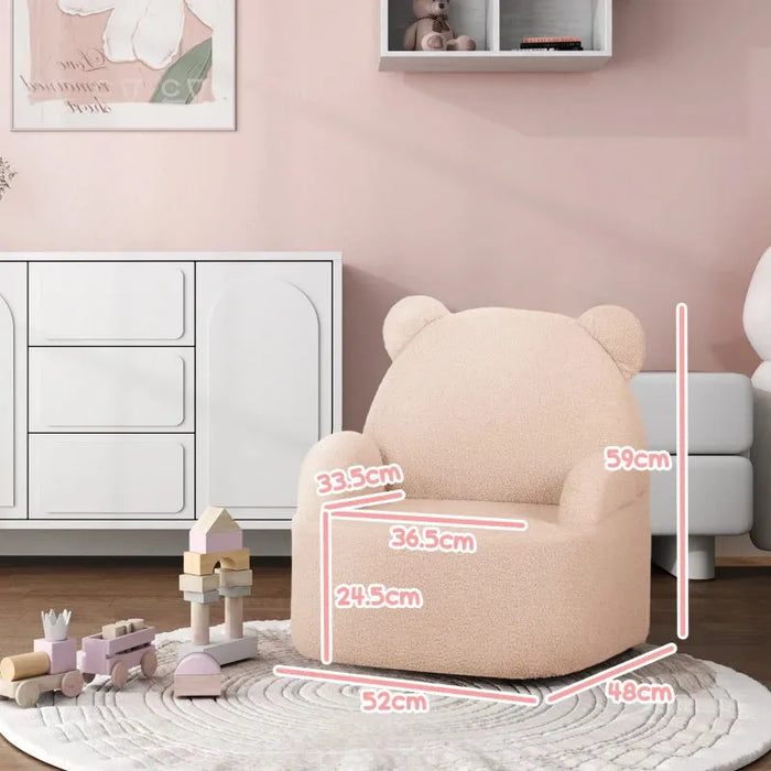 Bear Shaped Toddler Chair in Pink - Little and Giant Explorers AIYAPLAY