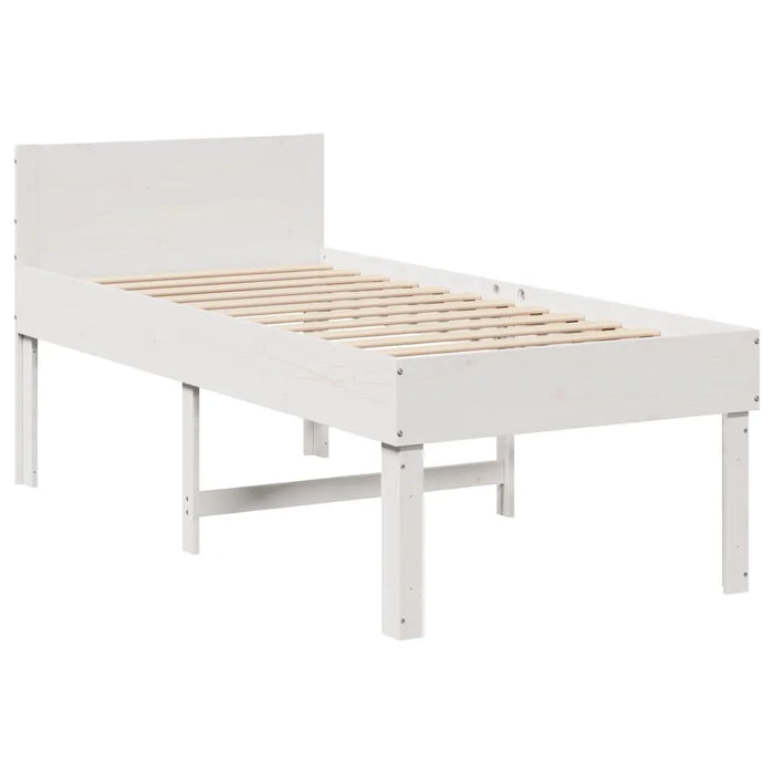 Bed Frame with Storage in White (75 x 190cm) - Little and Giant Explorers vidaXL