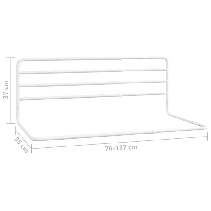 Toddler Safety Bed Rail White (76-137) x 55cm - Little and Giant Explorers vidaXL
