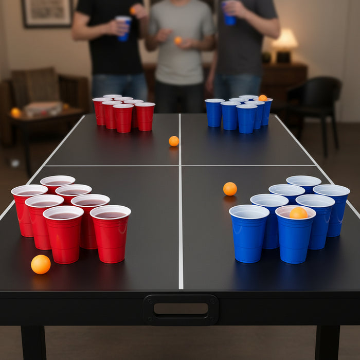 Beer Pong Table Set 0.5 L Plastic - Little and Giant Explorers vidaXL
