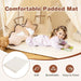 Beige Dual-Entry Kids Play Tent – Two-Door Design | Star Lights and Mat COSTWAY - Little and Giant Explorers Costway
