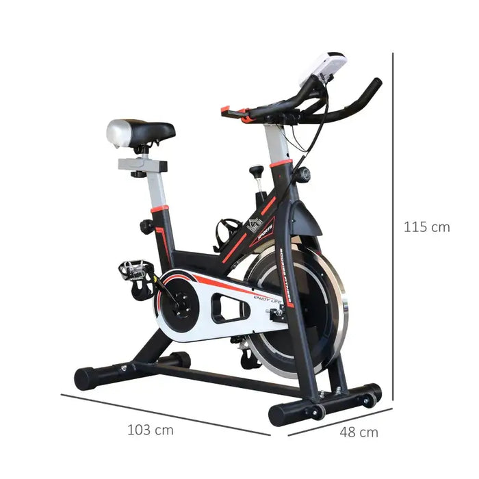 Belt-Driven Exercise Bike – Black | Indoor Cycling with LCD Display HOMCOM - Little and Giant Explorers HOMCOM