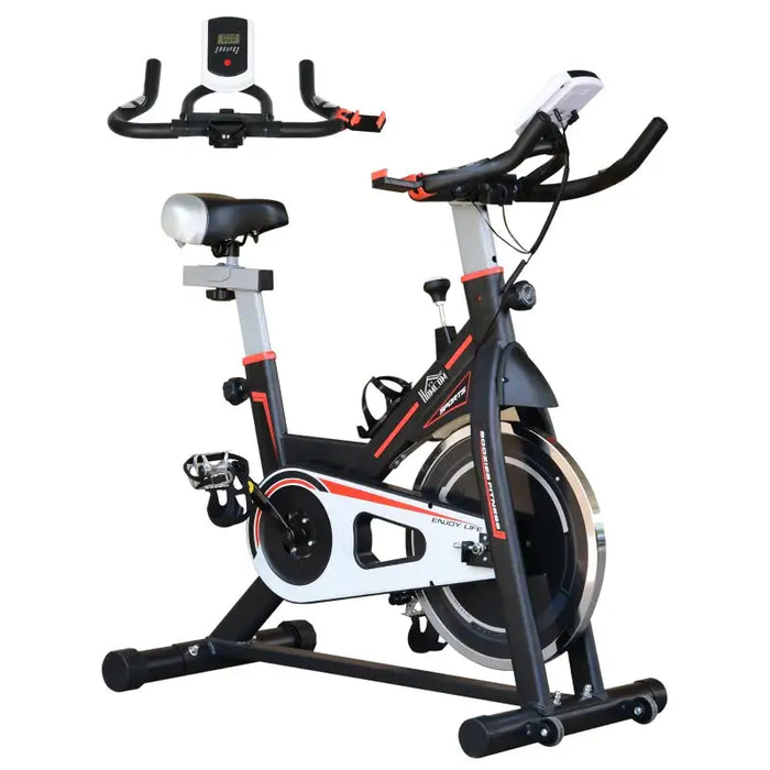 Belt-Driven Exercise Bike – Black | Indoor Cycling with LCD Display HOMCOM - Little and Giant Explorers HOMCOM