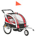 Bicycle Trailer | 360° Rotatable for 2 Kids with Hitch in Red - Little and Giant Explorers HOMCOM