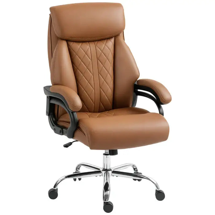 Big and Tall Executive Office Chair - Light Brown | Adjustable Height and Tilt HOMCOM - Little and Giant Explorers HOMCOM
