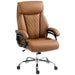 Big and Tall Executive Office Chair - Light Brown | Adjustable Height and Tilt HOMCOM - Little and Giant Explorers HOMCOM