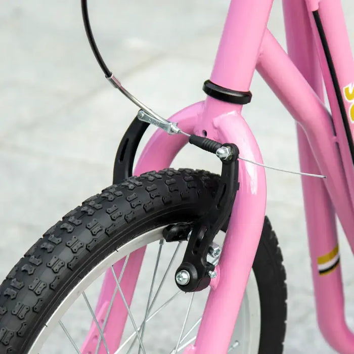 Big Wheel Kids Scooter – Pink | Adjustable 92–100cm Handlebar - Inflatable Tyres HOMCOM - Little and Giant Explorers HOMCOM