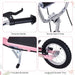 Big Wheel Kids Scooter – Pink | Adjustable 92–100cm Handlebar - Inflatable Tyres HOMCOM - Little and Giant Explorers HOMCOM
