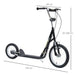 Big Wheel Teen Scooter - Black | Adjustable 92–100cm Handlebar - Inflatable Tyres HOMCOM - Little and Giant Explorers HOMCOM