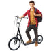 Big Wheel Teen Scooter - Black | Adjustable 92–100cm Handlebar - Inflatable Tyres HOMCOM - Little and Giant Explorers HOMCOM