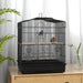 Bird Cage – Black | Small Parrot and Budgie Aviary - Perches, Swing and Food Bowls PAWHUT - Little and Giant Explorers PawHut