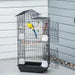 Bird Cage – Black | Tall Budgie and Finch Aviary - Swing, Ladder, Perches and Toys PAWHUT - Little and Giant Explorers PawHut