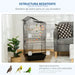 Bird Cage – Black | Tall Budgie and Finch Aviary - Swing, Ladder, Perches and Toys PAWHUT - Little and Giant Explorers PawHut