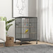 Bird Cage – Grey | Spacious Parrot and Budgie Aviary - Mobile with Wheels PAWHUT - Little and Giant Explorers PawHut