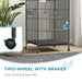 Bird Cage – Grey | Spacious Parrot and Budgie Aviary - Mobile with Wheels PAWHUT - Little and Giant Explorers PawHut