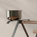 Bird Stand – Stainless Steel Base | Wooden Perch, Ladder and 2 Feeding Bowls PAWHUT - Little and Giant Explorers PawHut