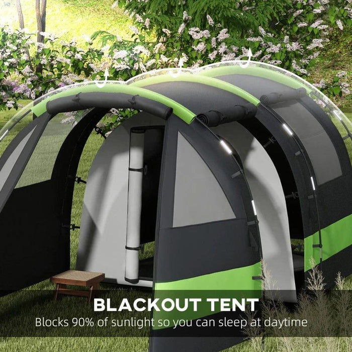 Blackout Camping Tent with Bedroom and Living Room (4-5 persons) - Little and Giant Explorers Outsunny