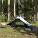 Blackout Fabric Waterproof Camping Tent in White (2 persons) - Little and Giant Explorers vidaXL