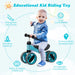 Blue Baby Balance Bike – 4 Wheels | Steel Frame and 135° Steering Limit Ages 1–2 COSTWAY - Little and Giant Explorers Costway
