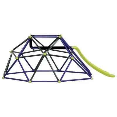 Blue Hexagonal Dome Climber with Slide | Metal Powder-Coated Steel Construction - Little and Giant Explorers vidaXL