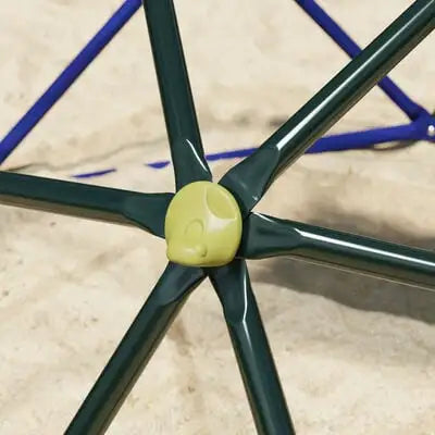 Blue Hexagonal Dome Climber with Slide | Metal Powder-Coated Steel Construction - Little and Giant Explorers vidaXL