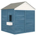 Blue Playhouse with Lockable Door and Flower Pots in Solid Wood Fir - Little and Giant Explorers vidaXL