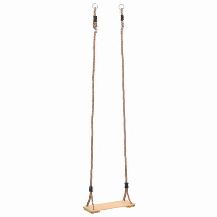 Solid pinewood board swing with adjustable rope height for kids and outdoor play