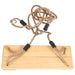 Solid pinewood board swing with adjustable rope and metal rings for outdoor play
